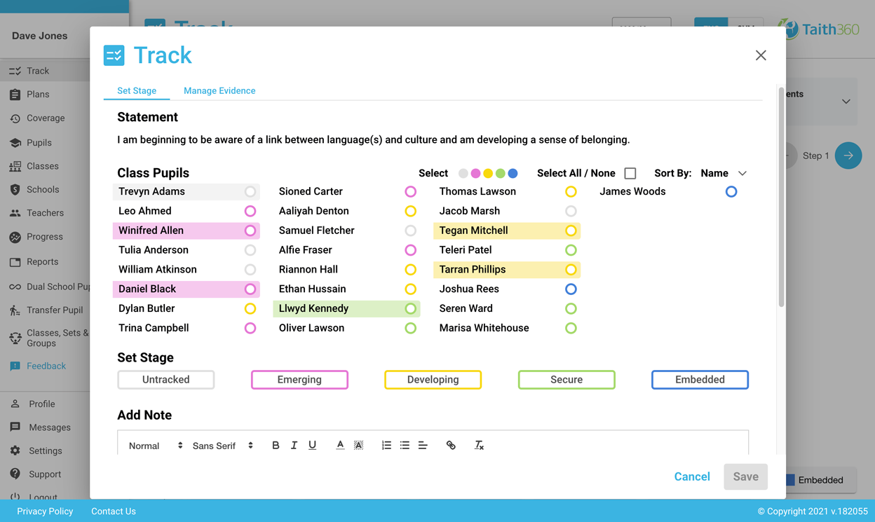 Taith360 planning and assessment tool